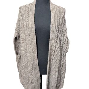Aran Mor Cardigan Shrug - 100% Merino Wool, Made In Ireland!